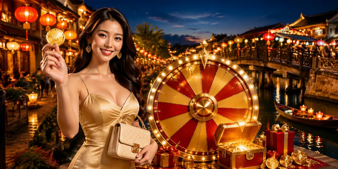 Người tham gia bốc thăm may mắn dưới đèn lồng Hội An trong không khí lễ hội truyền thống