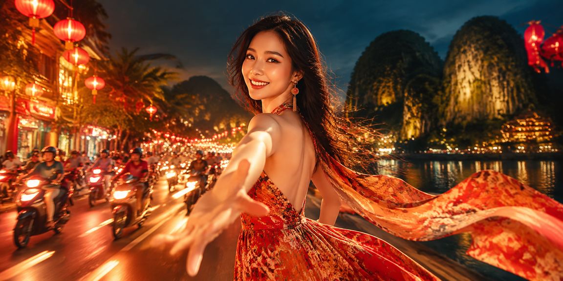 Không gian giải trí casino neon tại Ninh Bình